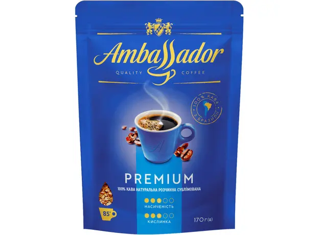 Кофе растворимый Ambassador Premium 170 г (8720254065687) 