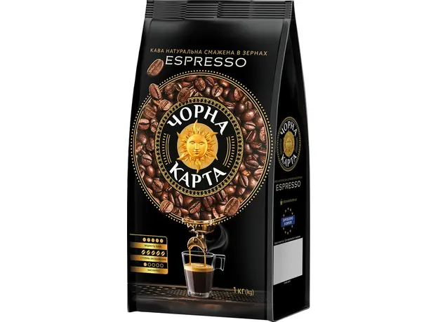 Кофе в зернах Чорна Карта Espresso пакет 1000 г (8720254065342) 