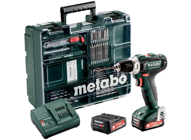 Акумуляторний дриль-шуруповерт Metabo PowerMaxx BS 12 Set (601036870) - зображення 3 Акумуляторний дриль-шуруповерт Metabo PowerMaxx BS 12 Set (601036870) - зображення 3