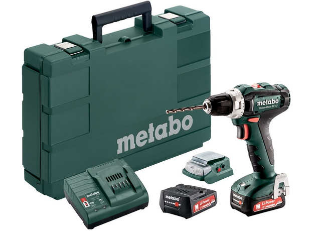 Акумуляторний дриль-шуруповерт Metabo PowerMaxx BS 12 Set (601036870) - зображення 5 Акумуляторний дриль-шуруповерт Metabo PowerMaxx BS 12 Set (601036870) - зображення 5