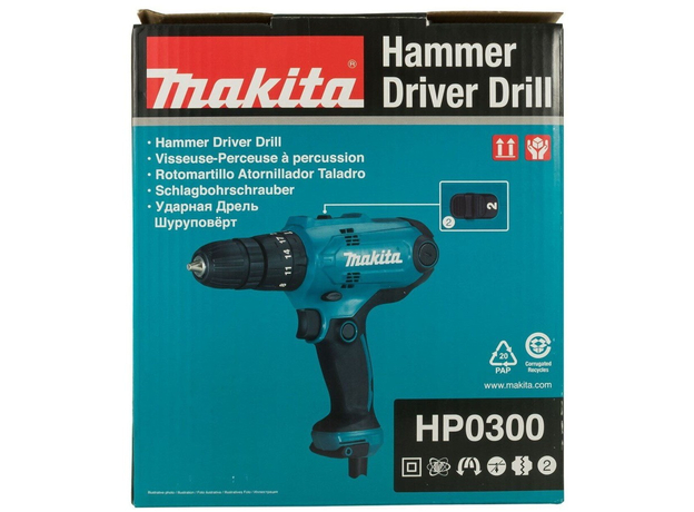 Шуруповерт Makita HP0300 ударный сетевой - изображение 4 Шуруповерт Makita HP0300 ударный сетевой - изображение 4