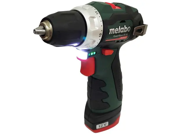 Аккумуляторная дрель-шуруповерт Metabo PowerMaxx BS BL 2х2.0А·ч в кейсе (601721500) - изображение 2