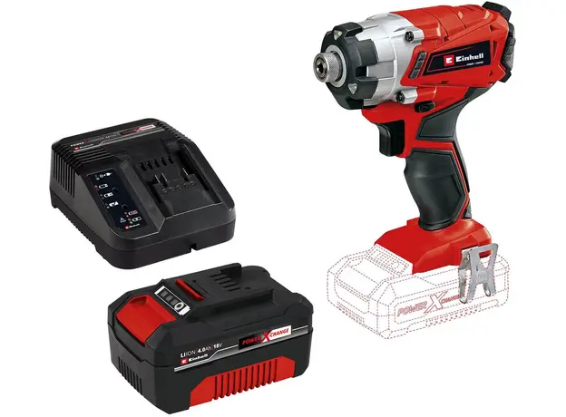 Шуруповерт аккумуляторный ударный Einhell X-Change TE-CI 18/1 Li Solo (4510034) - изображение 2