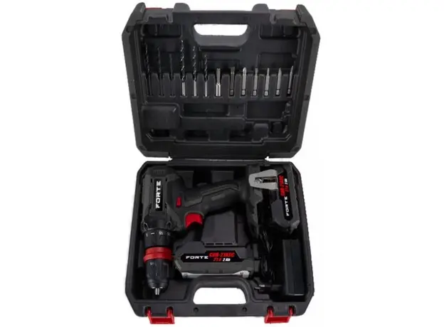 Аккумуляторный шуруповерт Forte CDR-21ASC 21В 2А (BP123611) - изображение 2