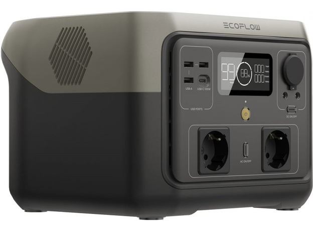 EcoFlow River 2 Max 512Wh 102400mAh 500W Grey 220V Cn (RIVER2MAX) CN-переходник для Eu в комплекте - изображение 3 EcoFlow River 2 Max 512Wh 102400mAh 500W Grey 220V Cn (RIVER2MAX) CN-переходник для Eu в комплекте - изображение 3