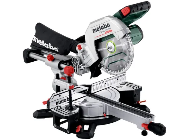 Акумуляторна безщіткова торцювальна пилка Metabo KGS 18 LTX BL 216 мм з протяжкою (614216850) 