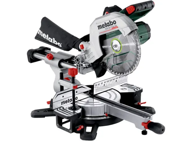 Аккумуляторная бесщеточная торцовочная пила Metabo KGS 18 LTX BL 254 18V 2x5.2Ah LiPOWER с протяжкой (614254650) 
