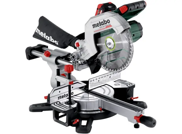 Аккумуляторная бесщеточная торцовочная пила Metabo KGS 18 LTX BL 254 18V 2x8Ah LiHD с протяжкой (614254810) 