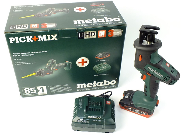 Шабельна акумуляторна пилка Metabo SSE 18 LTX Compact (602266500) - зображення 2 Шабельна акумуляторна пилка Metabo SSE 18 LTX Compact (602266500) - зображення 2