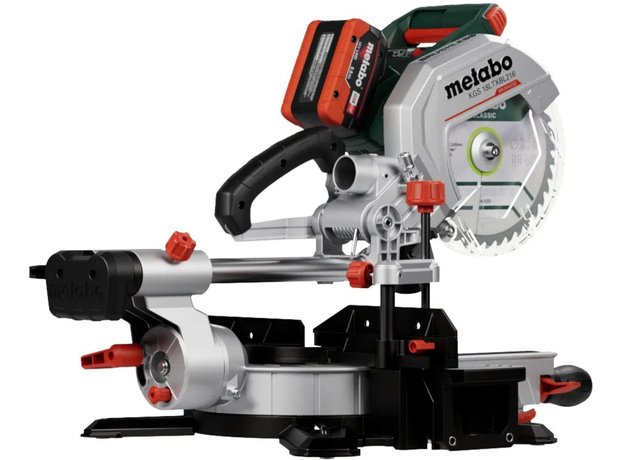Аккумуляторная торцовочная пила Metabo KGS 18 LTX BL 216 (614216810) - изображение 5 Аккумуляторная торцовочная пила Metabo KGS 18 LTX BL 216 (614216810) - изображение 5