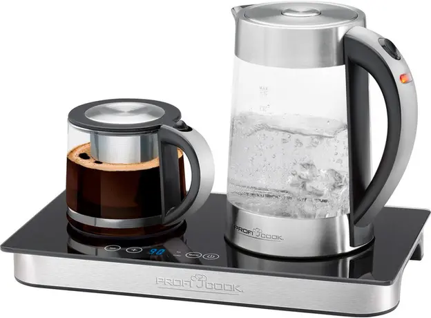 Стеклянный электрический чайник PROFI COOK PC-TKS 1056 (набор) 