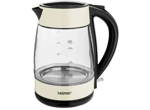 Стеклянный электрический чайник Zelmer ZCK8011I (5908269346769) 