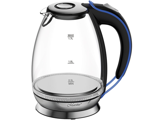 Електрочайник скляний Maestro MR-054 1.7 л Сріблястий  Електрочайник скляний Maestro MR-054 1.7 л Сріблястий