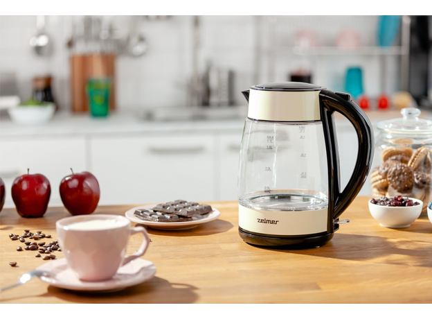 Скляний електричний чайник Zelmer ZCK8011I (5908269346769) - зображення 4 Скляний електричний чайник Zelmer ZCK8011I (5908269346769) - зображення 4