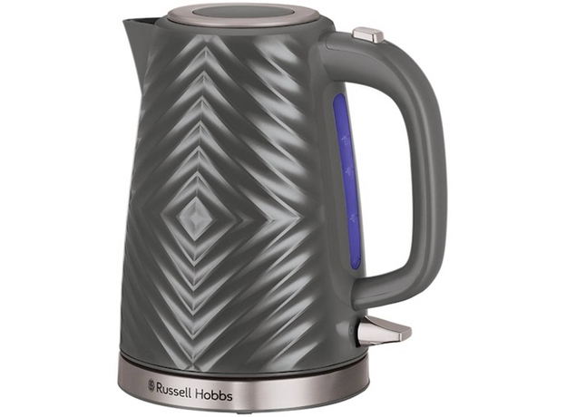 Електрочайник Russell Hobbs Groove Grey 26382-70 (AGD-CZA--0000098), Колір виробу: Сірий  Електрочайник Russell Hobbs Groove Grey 26382-70 (AGD-CZA--0000098), Колір виробу: Сірий