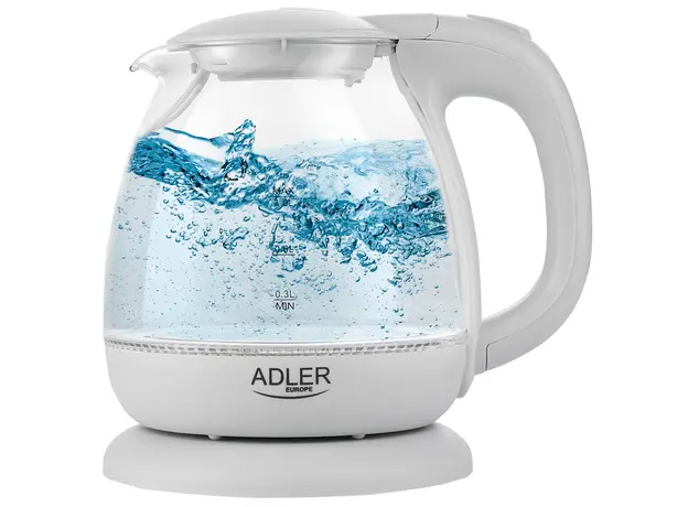 Стеклянный электрический чайник Adler AD 1283G, Цвет изделия: Серый 
