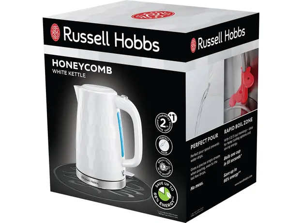 Электрочайник Russell Hobbs Honeycomb 26050-70, Цвет изделия: Белый - изображение 7