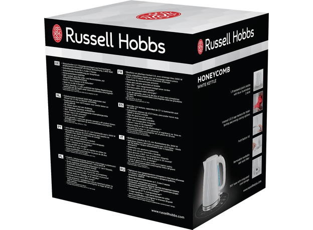 Електрочайник Russell Hobbs Honeycomb 26050-70, Колір виробу: Білий - зображення 8 Електрочайник Russell Hobbs Honeycomb 26050-70, Колір виробу: Білий - зображення 8