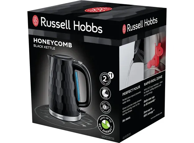 Электрочайник Russell Hoobs Honeycomb 26051-70 1.7 л Черный, Цвет изделия: Черный - изображение 4