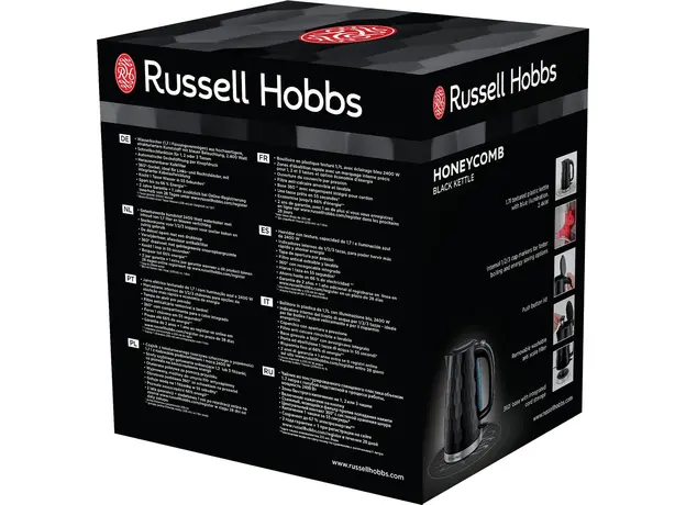 Электрочайник Russell Hoobs Honeycomb 26051-70 1.7 л Черный, Цвет изделия: Черный - изображение 5