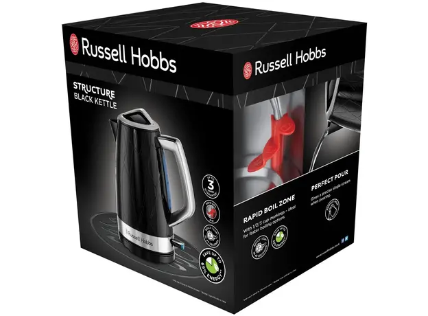 Электрочайник Russell Hobbs Structure 28081-70 1.7 л Черный - изображение 8