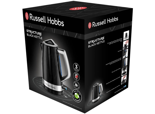 Электрочайник Russell Hobbs Structure 28081-70 1.7 л Черный - изображение 9 Электрочайник Russell Hobbs Structure 28081-70 1.7 л Черный - изображение 9