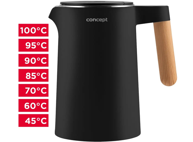 Електрочайник Concept Salt & Pepper RK3301 1.5 л, Колір виробу: Коричневий - зображення 6 Електрочайник Concept Salt & Pepper RK3301 1.5 л, Колір виробу: Коричневий - зображення 6