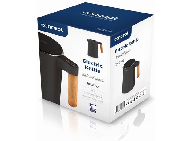 Электрочайник Concept RK3302 1.5 л Антрацит (8595631017852), Цвет изделия: Черный - изображение 12 Электрочайник Concept RK3302 1.5 л Антрацит (8595631017852), Цвет изделия: Черный - изображение 12