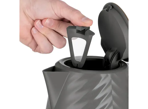 Електрочайник Russell Hobbs Groove Grey 26382-70 (AGD-CZA--0000098), Колір виробу: Сірий - зображення 5