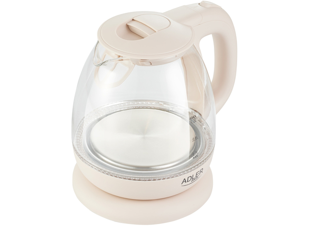 Электрочайник стеклянный Adler (AD 1283C), Цвет изделия: Бежевый - изображение 3 Электрочайник стеклянный Adler (AD 1283C), Цвет изделия: Бежевый - изображение 3