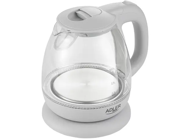 Стеклянный электрический чайник Adler AD 1283G, Цвет изделия: Серый - изображение 2