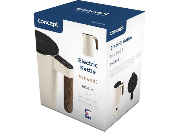 Электрочайник Concept RK3304 Norwood Ваниль (8595631028599) 1.5 л, Цвет изделия: Бежевый - изображение 7 Электрочайник Concept RK3304 Norwood Ваниль (8595631028599) 1.5 л, Цвет изделия: Бежевый - изображение 7