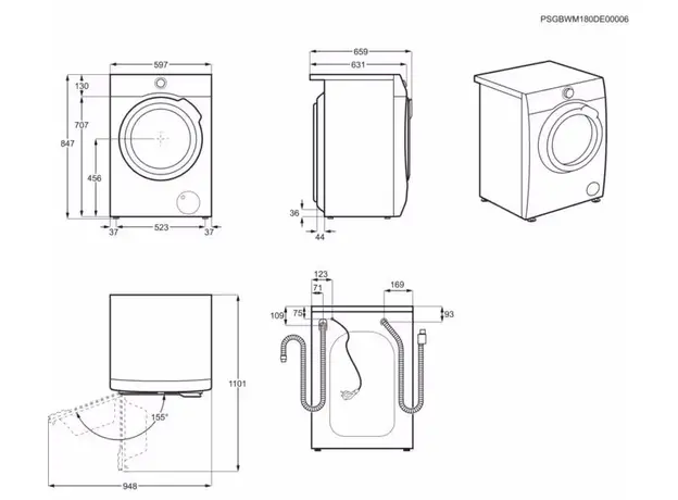 Стиральная машина с сушкой AEG LWR85165AU - изображение 5