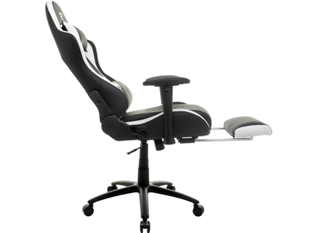 Кресло для геймеров с подставкой для ног GT RACER X-2534-F Black/White - изображение 5