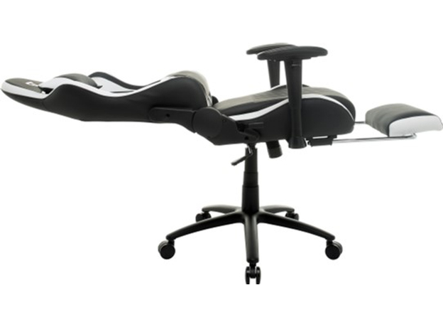 Кресло для геймеров с подставкой для ног GT RACER X-2534-F Black/White - изображение 6