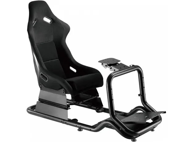 Геймерське крісло з кокпітом GamePro RS167 з кріпленням для керма та педалей Black 