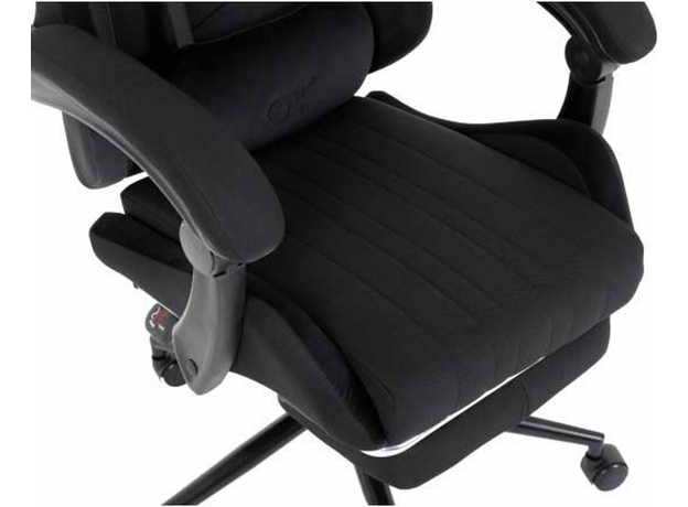 Игровое кресло с подставкой для ног GT RACER X-2324 Fabric Gray/Black Suede - изображение 6