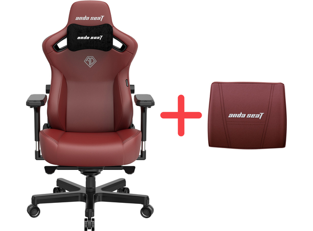 Кресло игровое Anda Seat Kaiser 3 Size XL Maroon (AD12YDC-XL-01-A-PVC) - изображение 3 Кресло игровое Anda Seat Kaiser 3 Size XL Maroon (AD12YDC-XL-01-A-PVC) - изображение 3