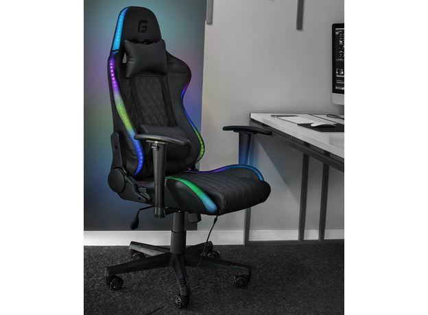 Кресло игровое GamePro Hero RGB Black (GC-700-Black) - изображение 11