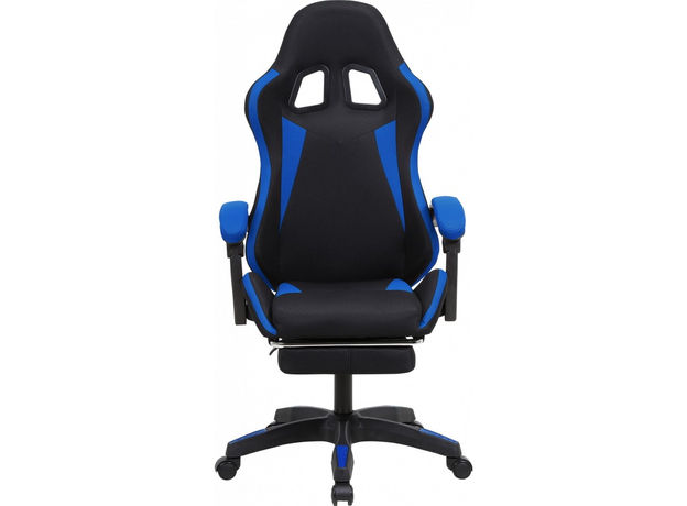 Игровое кресло с подставкой для ног GT Racer X-2324 Fabric Black/Blue - изображение 6