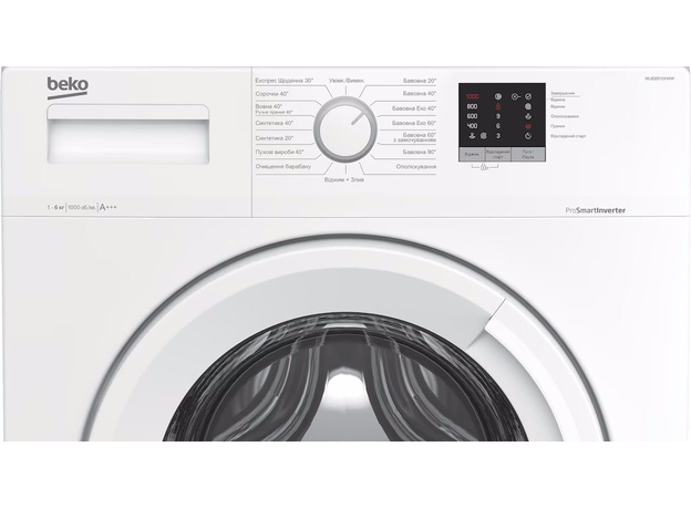 Пральна машина вузька BEKO WUE6511IXWW - зображення 5 Пральна машина вузька BEKO WUE6511IXWW - зображення 5