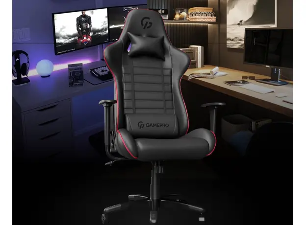 Кресло игровое GamePro Rush Black-Red (GC-575-Black-Red) - изображение 13