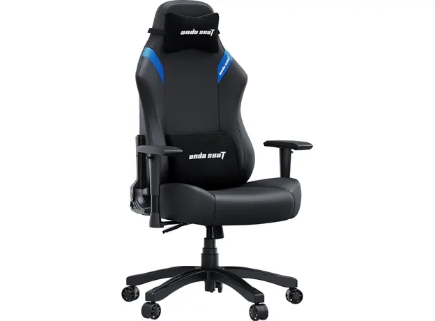 Кресло игровое Anda Seat Luna Size L Black/Blue PVC (AD18-44-BS-PV) - изображение 3