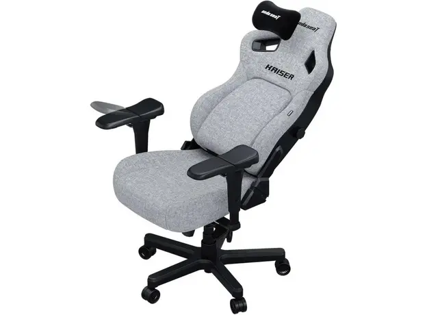 Кресло игровое Anda Seat Kaiser 4 Size L Gray Linen Fabric (AD12YDDC-L-20-G-CF) - изображение 4