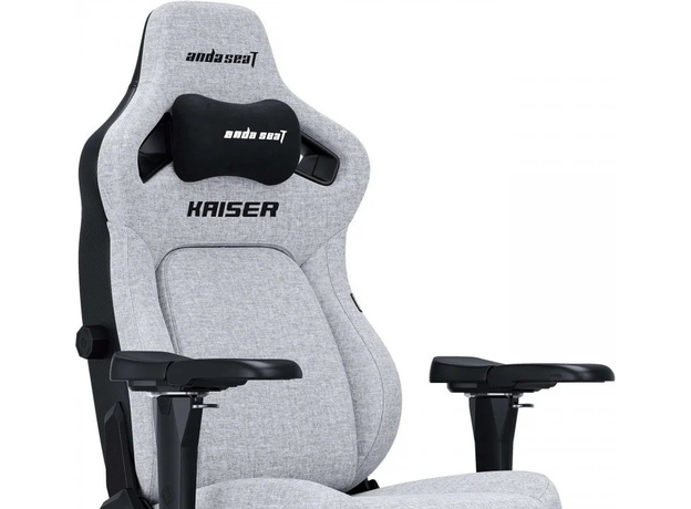 Кресло игровое Anda Seat Kaiser 4 Size L Gray Linen Fabric (AD12YDDC-L-20-G-CF) - изображение 5 Кресло игровое Anda Seat Kaiser 4 Size L Gray Linen Fabric (AD12YDDC-L-20-G-CF) - изображение 5