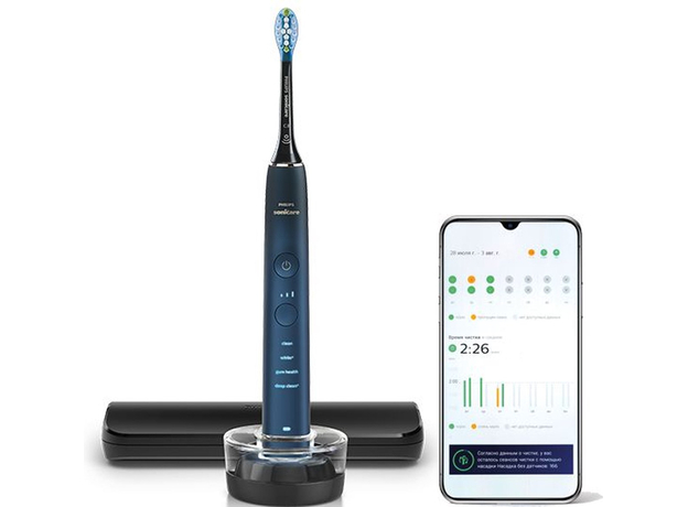 Электрическая зубная щетка PHILIPS Sonicare HX9911/88 Diamond Clean 9000, Основний колір: Блакитний - зображення 5 Электрическая зубная щетка PHILIPS Sonicare HX9911/88 Diamond Clean 9000, Основний колір: Блакитний - зображення 5