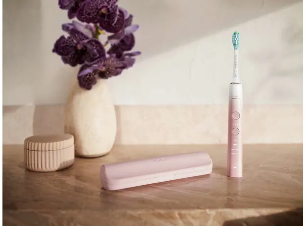 Электрическая зубная щетка PHILIPS Sonicare HX9911/84 Diamond Clean 9000, Основний колір: Рожевий - зображення 6