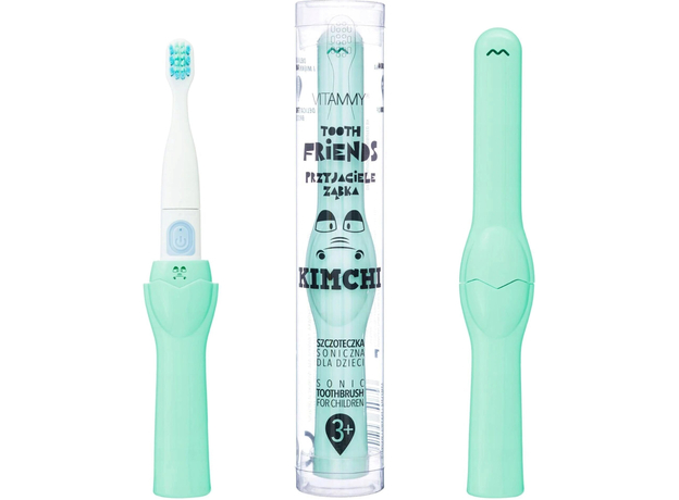 Детская электрическая зубная щетка Vitammy Friends Tooth Friends (от 3 лет), Основной цвет: Зеленый  Детская электрическая зубная щетка Vitammy Friends Tooth Friends (от 3 лет), Основной цвет: Зеленый