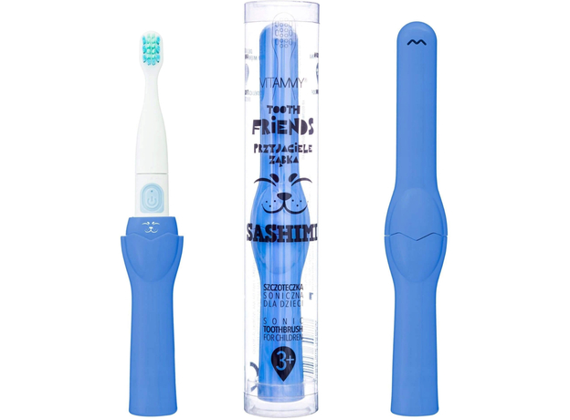 Электрическая зубная щетка Vitammy Friends Sashimi (от 3 лет), Основний колір: Синій - зображення 2 Электрическая зубная щетка Vitammy Friends Sashimi (от 3 лет), Основний колір: Синій - зображення 2