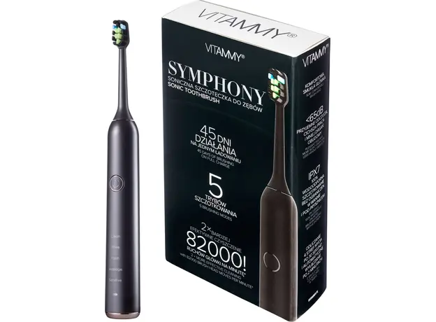Электрическая зубная щетка Vitammy Symphony Black (5901793641416), Основной цвет: Черный - изображение 4